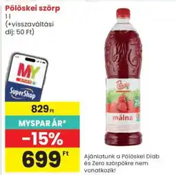 Spar PÖLÖSKEI Szörp ajánlat