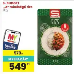 Spar S-BUDGET „A” minőségű rizs ajánlat