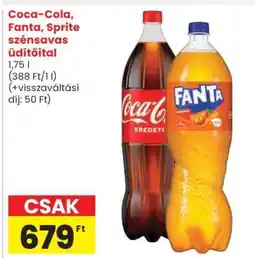 Spar Coca-Cola, Fanta, Sprite szénsavas üdítőital ajánlat