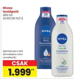 Spar NIVEA testápoló ajánlat