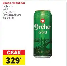 Spar Dreher Gold sör ajánlat