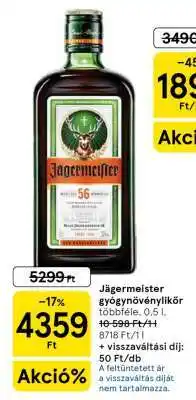 Tesco Jägermeister gyógynövénylikőr ajánlat