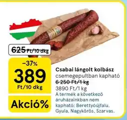 Tesco CSABAI Lángolt kolbász ajánlat