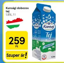 Tesco Kunsági dobozos tej ajánlat
