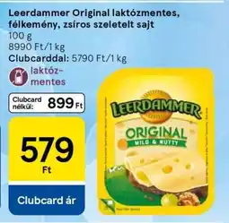 Tesco Leerdammer Original laktózmentes, félkemény, zsíros szeletelt sajt ajánlat