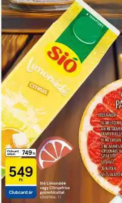 Tesco Sió Limonádé vagy Citrusfriss gyümölcslé ajánlat