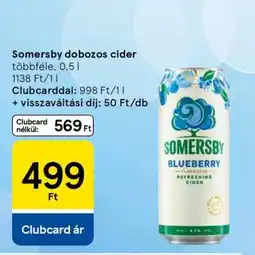 Tesco Somersby dobozos cider ajánlat