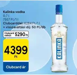 Tesco Kalinka vodka ajánlat