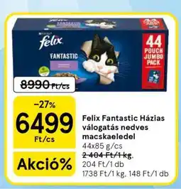 Tesco Felix Fantastic házias válogatás nedves macskaeledel ajánlat