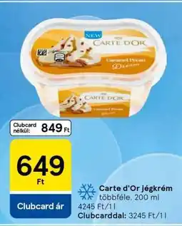 Tesco CARTE D'OR Jégkrém ajánlat