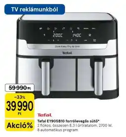 Tesco Tefal EY905B10 forrólevegős sütő ajánlat