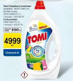 Tesco TOMI FOLYÉKONY MOSÓSZER ajánlat
