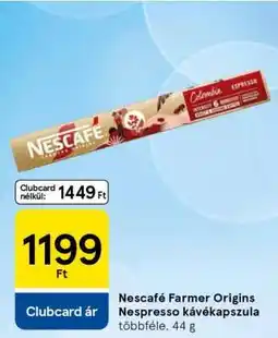 Tesco Nescafé Farmer Origins Nespresso kávékapszula ajánlat