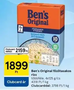 Tesco Ben's Original főzőtasakos rizs ajánlat