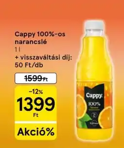 Tesco Cappy 100%-os narancslé ajánlat