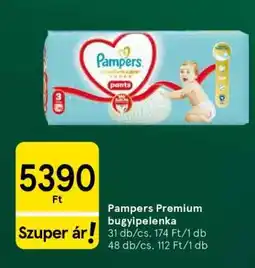 Tesco Pampers premium bugyipelenka ajánlat