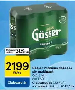 Tesco Gösser Premium Dobozos Sör Multipack ajánlat