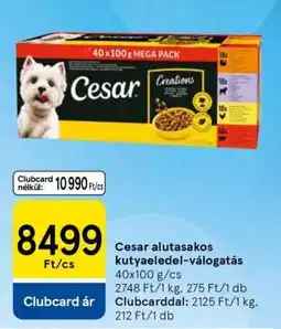 Tesco CESAR ALUTASAKOS KUTYAELEDEL VÁLOGATÁS ajánlat
