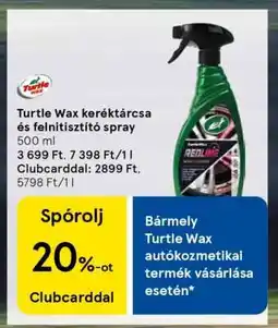 Tesco Turtle Wax keréktárcsa és felnitisztító spray ajánlat