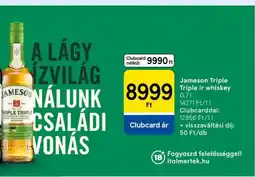 Tesco Jameson Triple Triple ír whiskey ajánlat