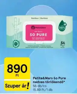 Tesco Petite&Mars So Pure nedves törlőkendő ajánlat
