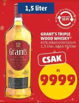 PENNY GRANT’S TRIPLE WOOD WHISKY ajánlat