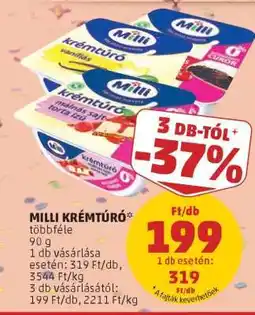 PENNY MILLI Krémtúró ajánlat
