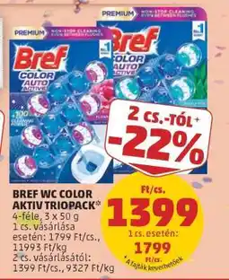 PENNY Bref WC Color Aktiv Triopack ajánlat