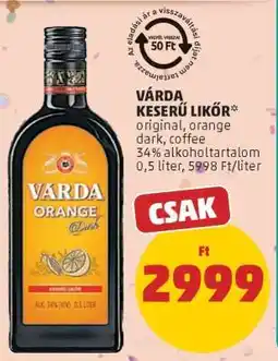 PENNY Várda Keserű Likőr ajánlat