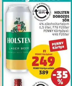 PENNY Holsten Dobozos Sör ajánlat
