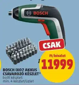 PENNY BOSCH IXO7 AKKUS CSAVAROZÓ KÉSZLET ajánlat
