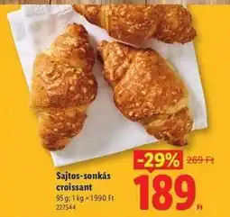Lidl Sajtos-sonkás croissant ajánlat