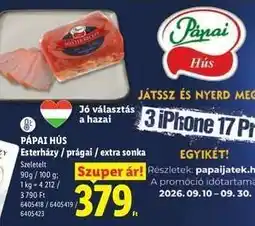 Lidl PÁPAI HÚS ajánlat