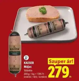 Lidl KAISER Májas ajánlat