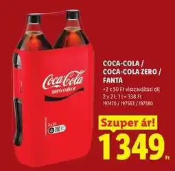 Lidl Coca Cola / Coca Cola Zero / Fanta ajánlat