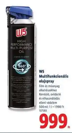 Lidl W5 Multifunkcionális olajspray ajánlat