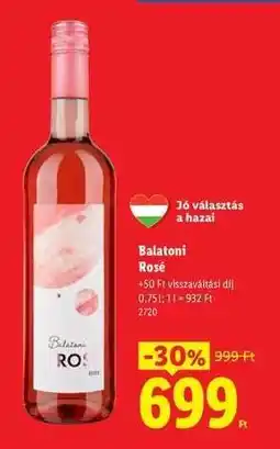 Lidl Balatoni Rosé ajánlat