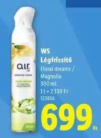 Lidl W5 Légfrissítő ajánlat