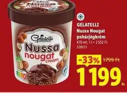 Lidl GELATELLI Nussa Nougat pohárjégkrém ajánlat