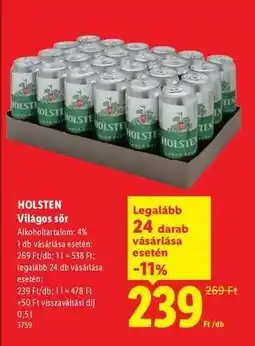 Lidl HOLSTEN ajánlat