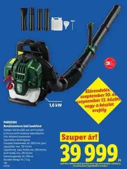 Lidl PARKSIDE Benzinmotoros háti lombfúvó ajánlat