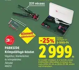 Lidl PARKSIDE Krimpelőfogó-készlet ajánlat