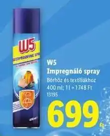 Lidl W5 Impregnáló spray ajánlat