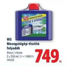 Lidl W5 Mosogatógép-tisztító folyadék ajánlat