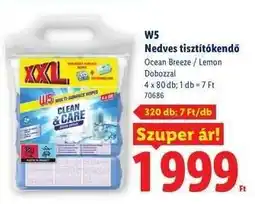 Lidl W5 Nedves tisztítókendő ajánlat