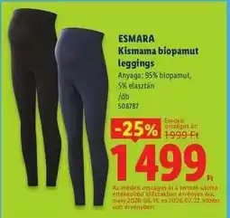Lidl ESMARA Kismama biopamut leggings ajánlat