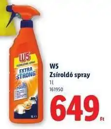 Lidl W5 Zsíroldó spray ajánlat
