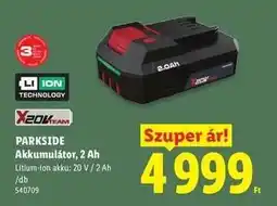 Lidl PARKSIDE Akkumulátor, 2 Ah ajánlat
