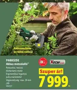 Lidl PARKSIDE Akkus metszőolló ajánlat
