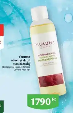 EcoFamily Yamuna Növényi Alapú Masszázsolaj ajánlat
